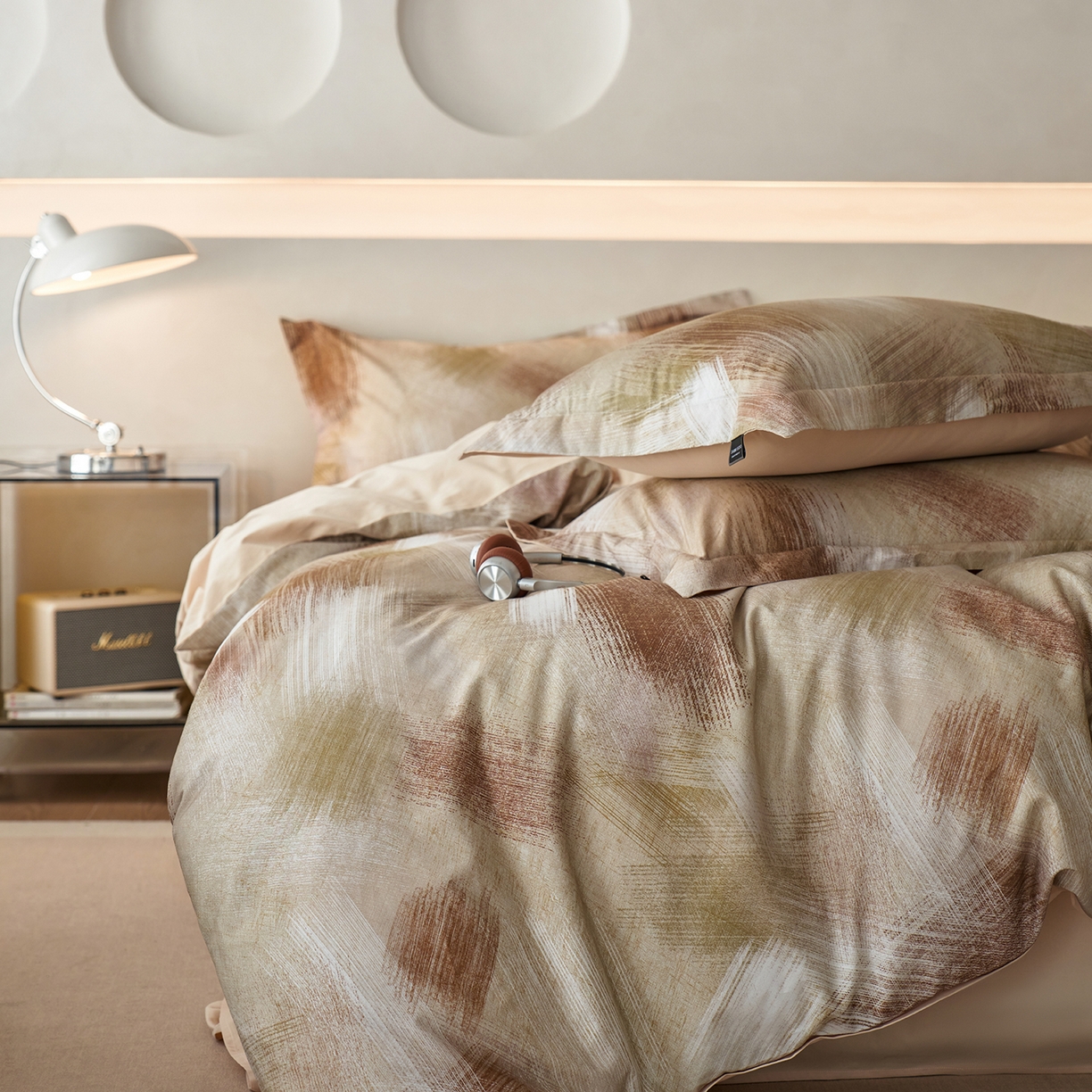 91家纺网 家纺一手货源 找家纺 三味舒屋 2025新款50支全棉印花磨毛四件套-旷野系列 旷野米