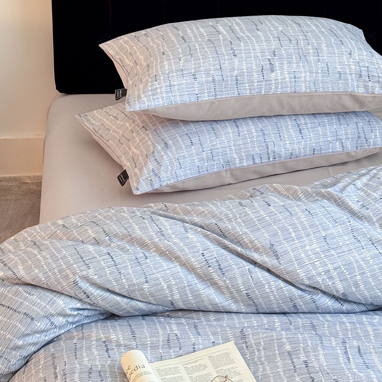 91家纺网 家纺一手货源 找家纺 三味舒屋 2025新款50支全棉印花磨毛四件套-麦吉拉系列 券后（包含优惠券后）不低于289/309元 磨毛麦吉拉蓝