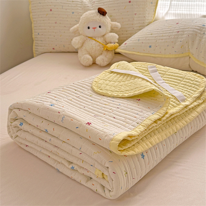 91家纺网 家纺一手货源 找家纺 小叮当家纺仓储工厂店 买家秀 爆款花型2025新款床盖豆豆被套春秋被套冬被云感超软木棉被子被芯 豆豆被-彩星甜梦