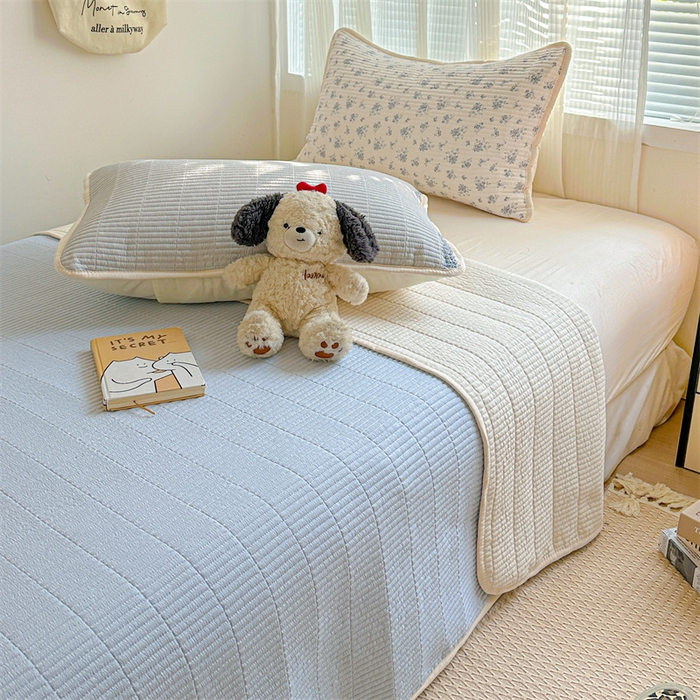 91家纺网 家纺一手货源 找家纺 小叮当家纺仓储工厂店 买家秀 爆款花型2025新款床盖豆豆被套春秋被套冬被云感超软木棉被子被芯 豆豆被-蓝黛