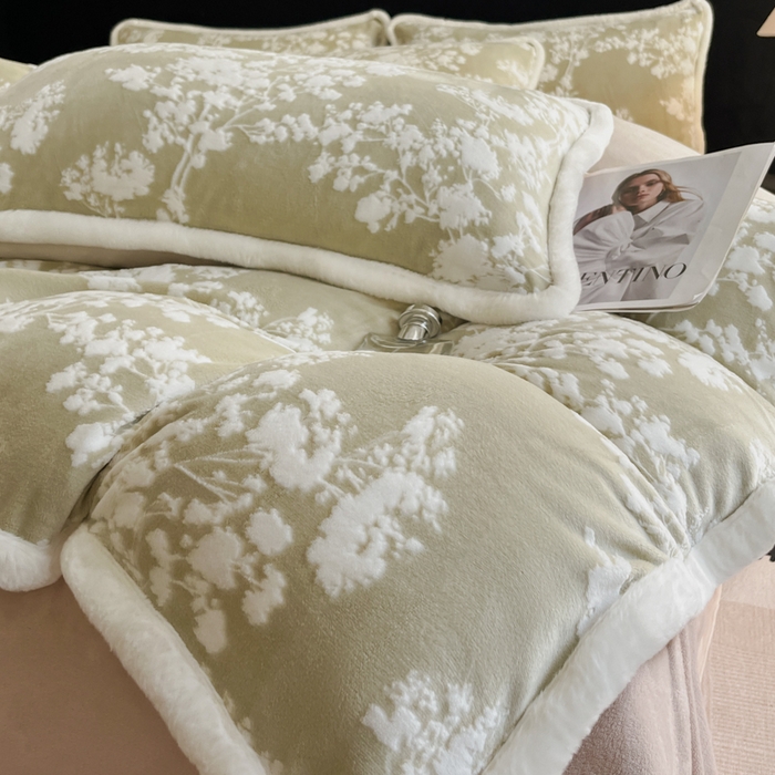 91家纺网 家纺一手货源 找家纺 （总）极简 2025新款立体雕花牛奶绒四件套系列