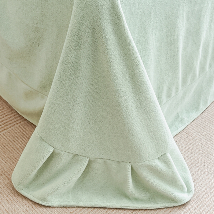 91家纺网 家纺一手货源 找家纺 极简 2025新款立体雕花牛奶绒四件套系列 赛诺斯-绿