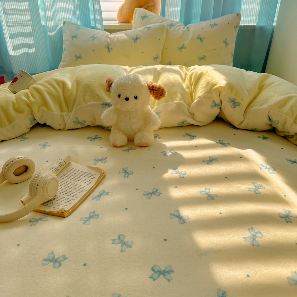 91家纺网 家纺一手货源 找家纺 小叮当家纺仓储工厂店 买家秀 爆款花型2025新款小清新180克跑量款牛奶绒单被套 被套单件 奶黄少女结