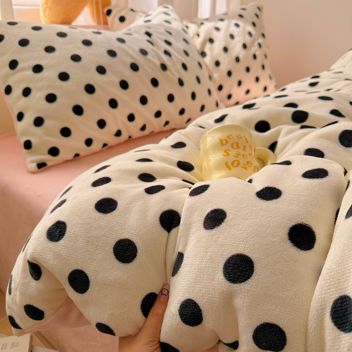 小叮当家纺仓储工厂店 买家秀 爆款花型2025新款小清新180克跑量款牛奶绒单被套 被套单件 少女珍珠茶