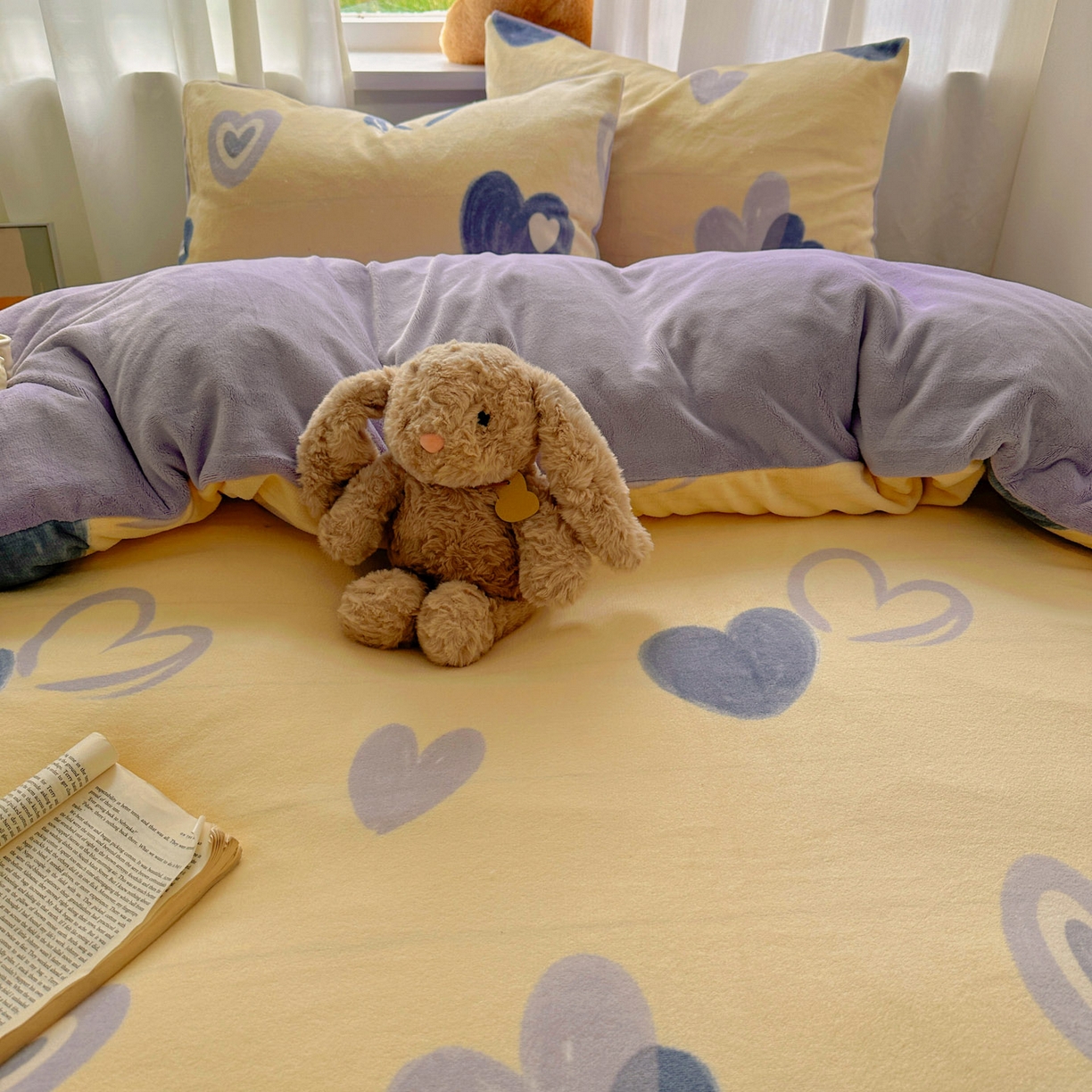 91家纺网 家纺一手货源 找家纺 小叮当家纺仓储工厂店 买家秀 爆款花型2025新款小清新180克跑量款牛奶绒单被套 被套单件 笑脸相迎