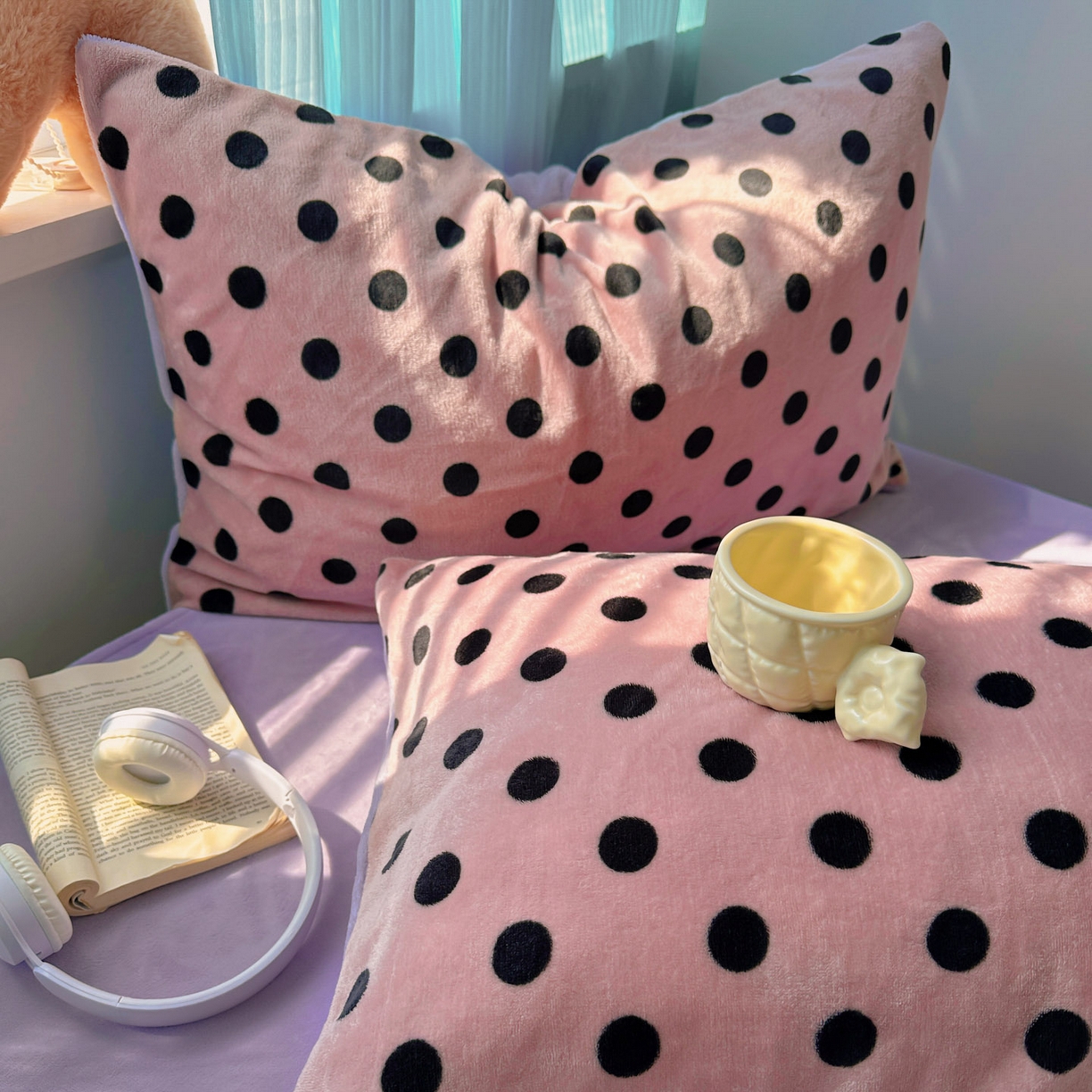 91家纺网 家纺一手货源 找家纺 小叮当家纺仓储工厂店 买家秀 爆款花型2025新款小清新180克跑量款牛奶绒三件套四件套 奶茶珍珠紫