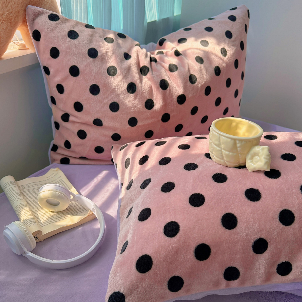 91家纺网 家纺一手货源 找家纺 小叮当家纺仓储工厂店 买家秀 爆款花型2025新款小清新180克跑量款牛奶绒三件套四件套 奶茶珍珠紫