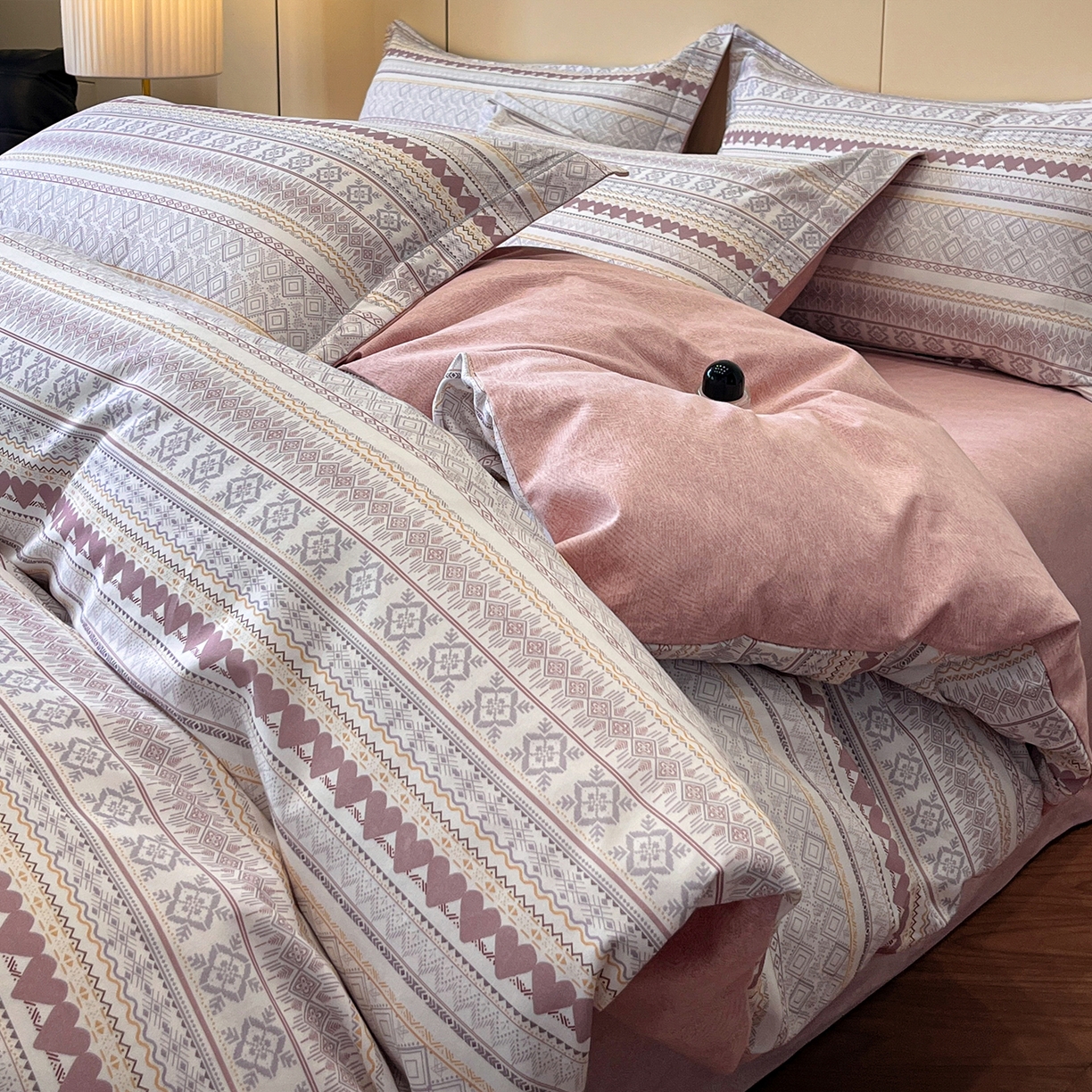 简如 2025新款100%全棉纯棉磨毛四件套（有买家秀） 德洛克-棕