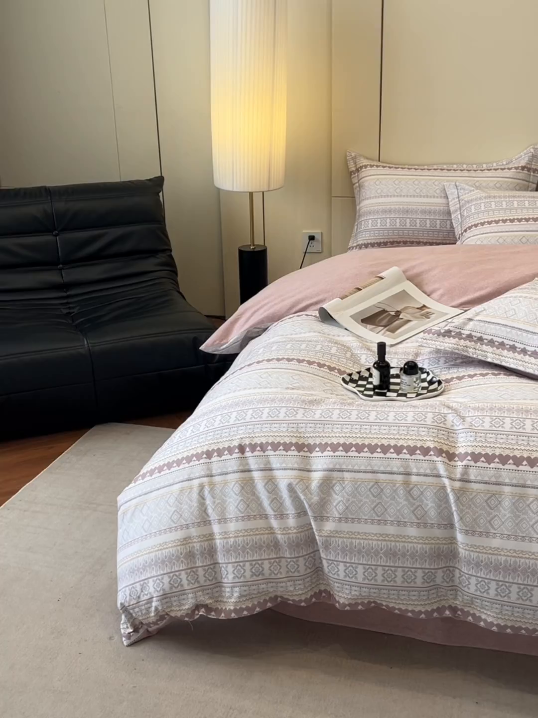 91家纺网 家纺一手货源 找家纺 简如 2025新款100%全棉纯棉磨毛四件套（有买家秀） 德洛克-棕