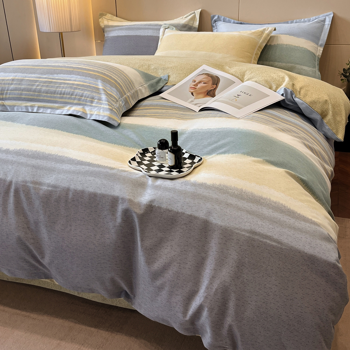 91家纺网 家纺一手货源 找家纺 简如 2025新款100%全棉纯棉磨毛四件套（有买家秀） 格调生活