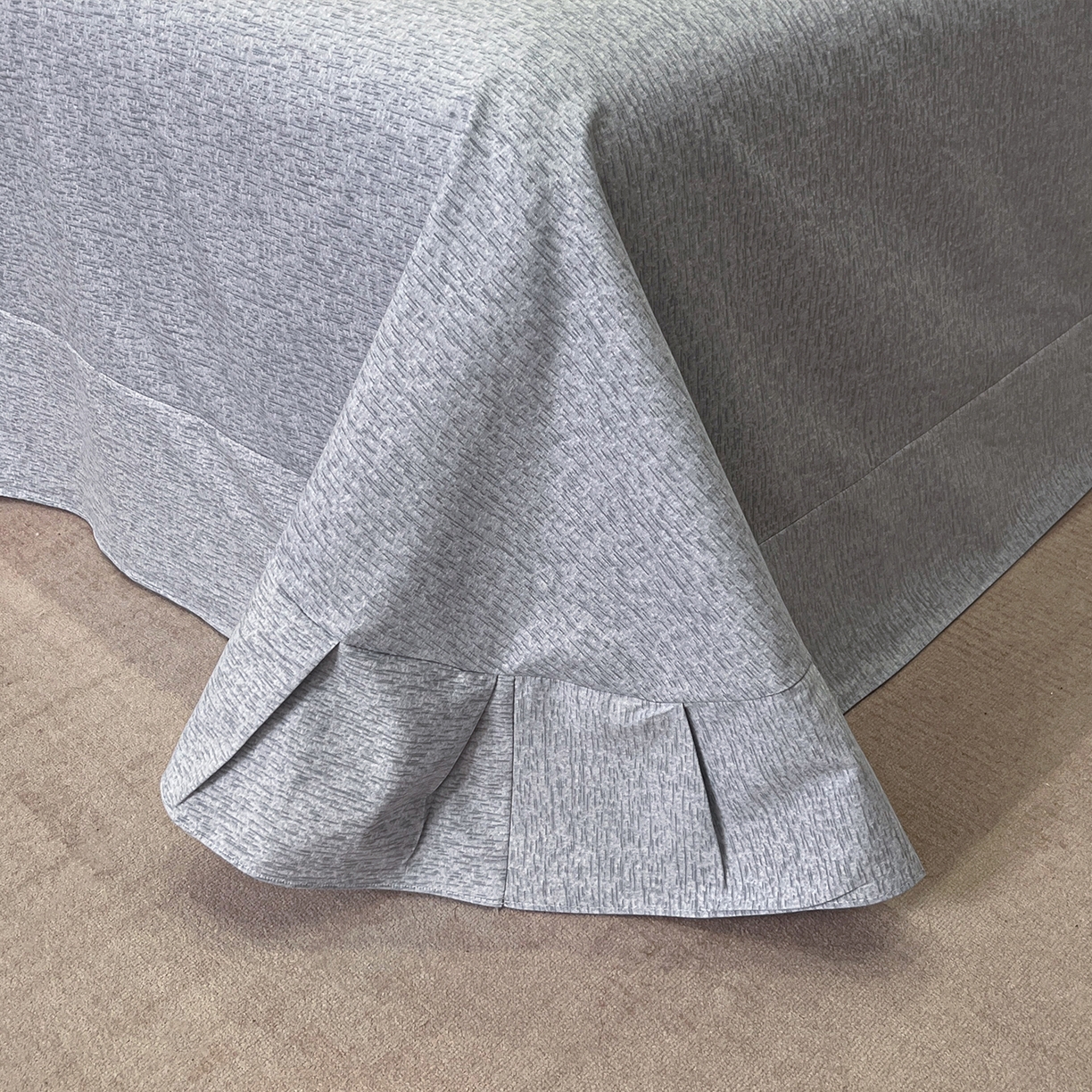 91家纺网 家纺一手货源 找家纺 简如 2025新款100%全棉纯棉磨毛四件套（有买家秀） 花庭悦舞-灰