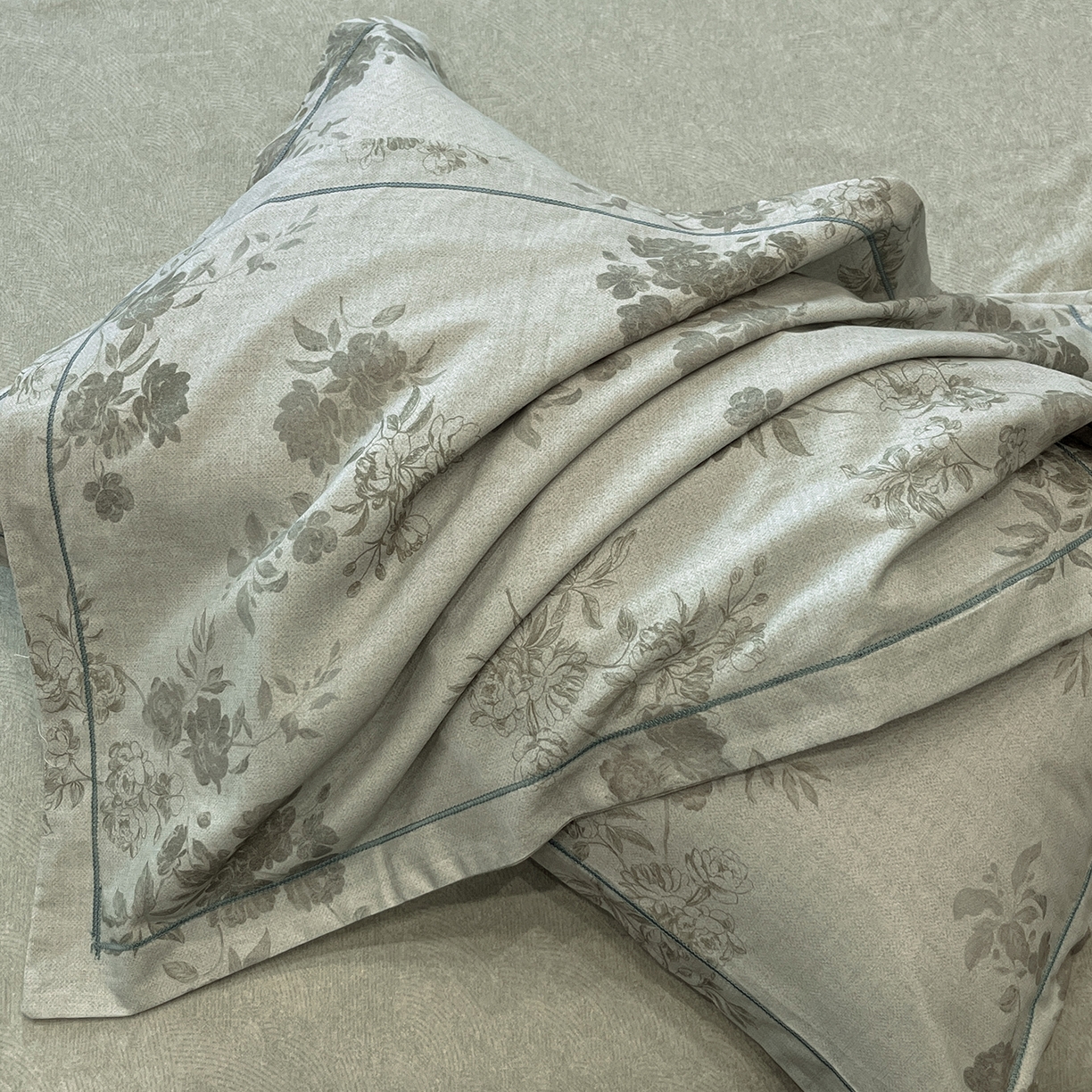 91家纺网 家纺一手货源 找家纺 简如 2025新款100%全棉纯棉磨毛四件套（有买家秀） 花庭悦舞-绿