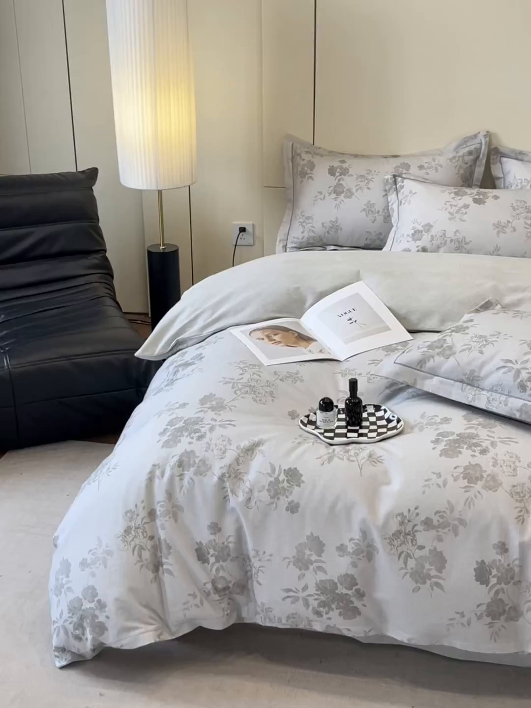 91家纺网 家纺一手货源 找家纺 简如 2025新款100%全棉纯棉磨毛四件套（有买家秀） 花庭悦舞-绿