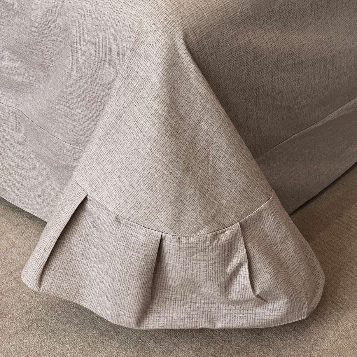 91家纺网 家纺一手货源 找家纺 简如 2025新款100%全棉纯棉磨毛四件套（有买家秀） 花悦颜-灰