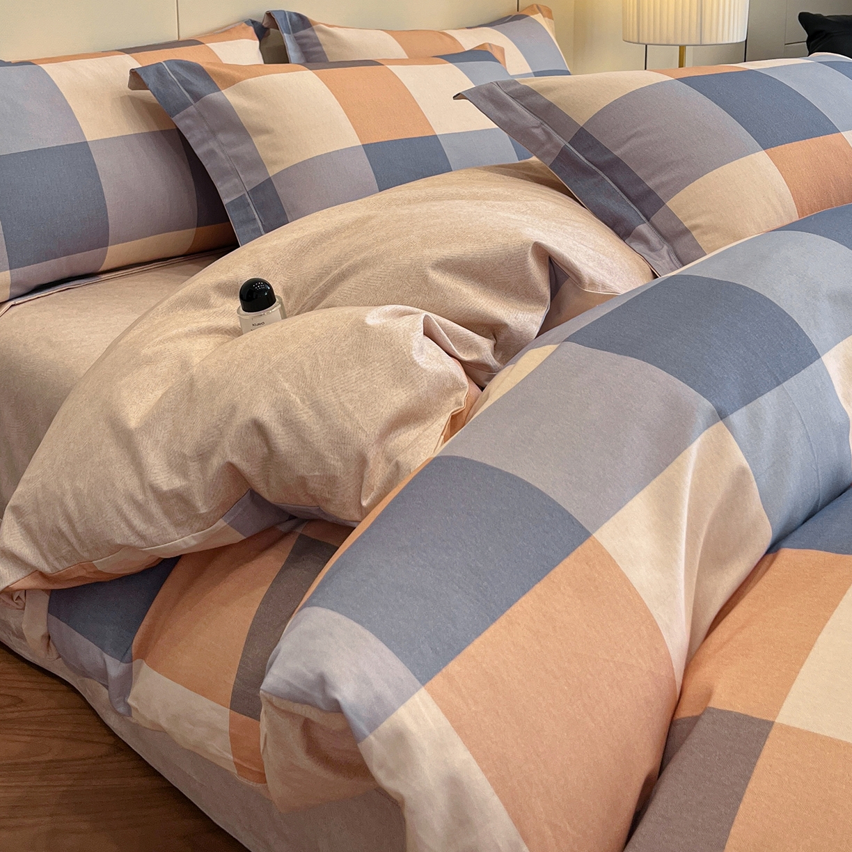 简如 2025新款100%全棉纯棉磨毛四件套（有买家秀） 简伯格-桔