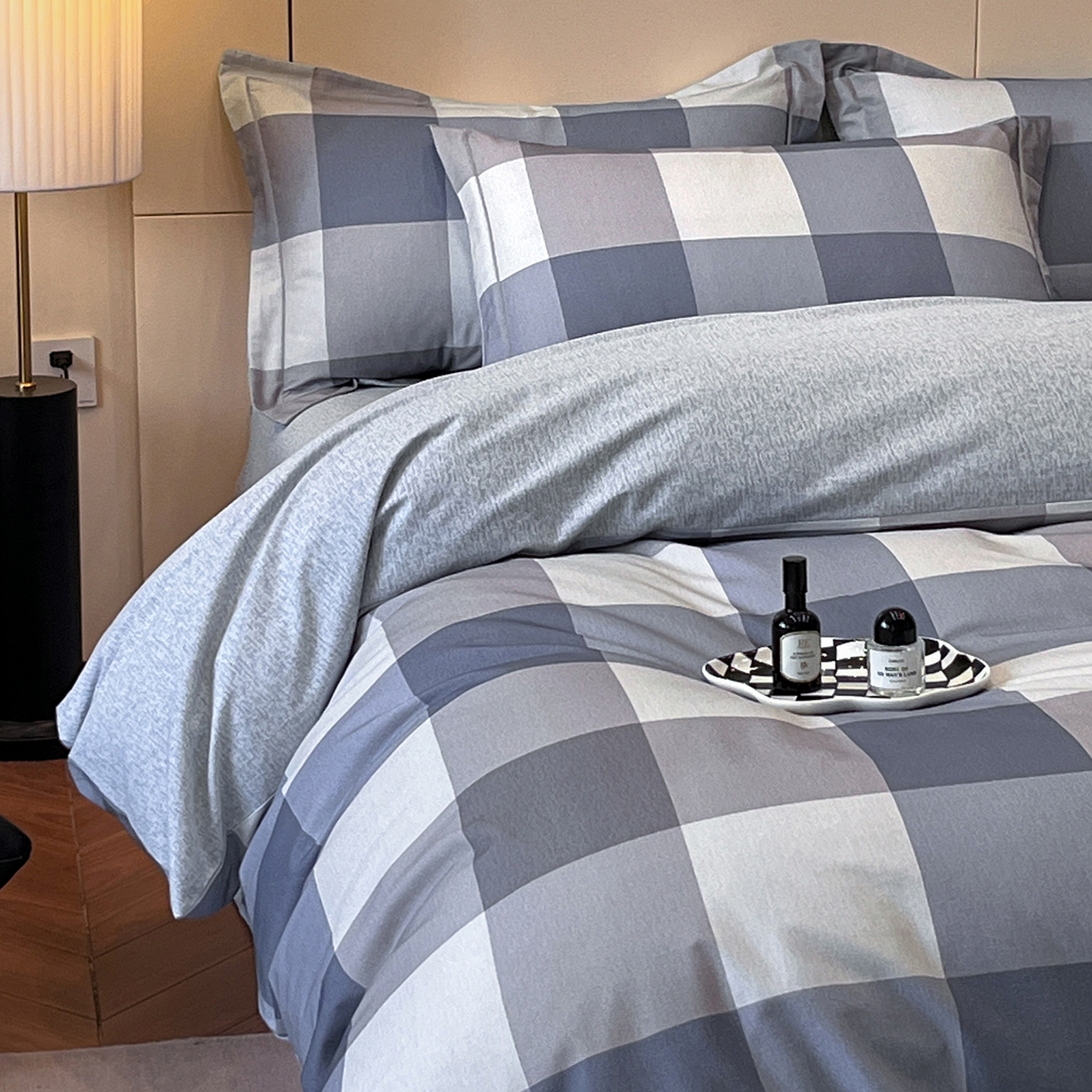 91家纺网 家纺一手货源 找家纺 简如 2025新款100%全棉纯棉磨毛四件套（有买家秀） 简伯格-兰