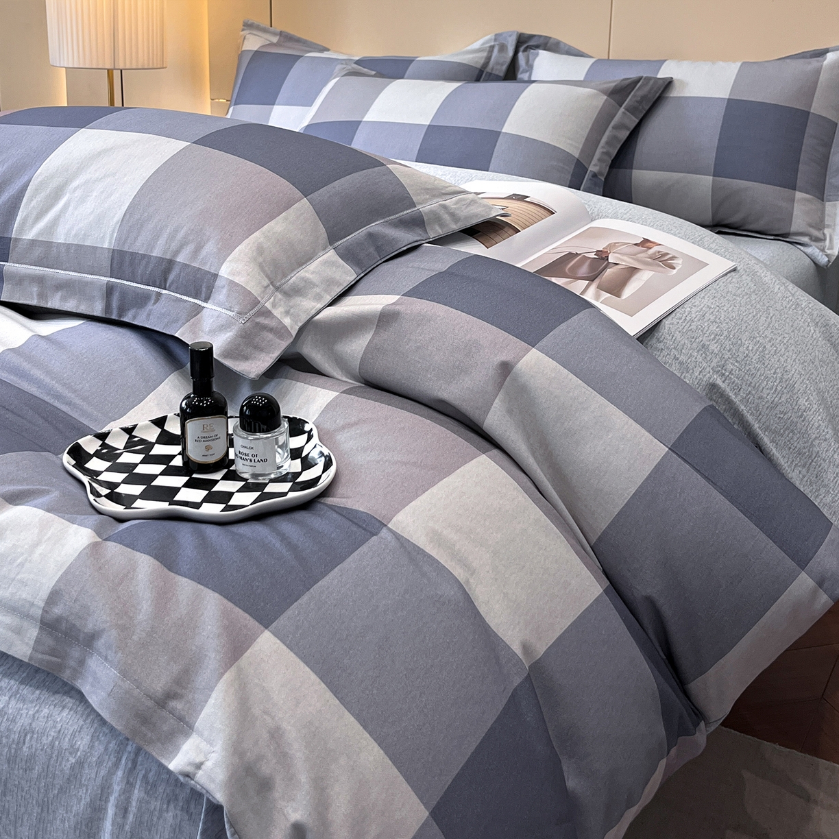 91家纺网 家纺一手货源 找家纺 简如 2025新款100%全棉纯棉磨毛四件套（有买家秀） 简伯格-兰