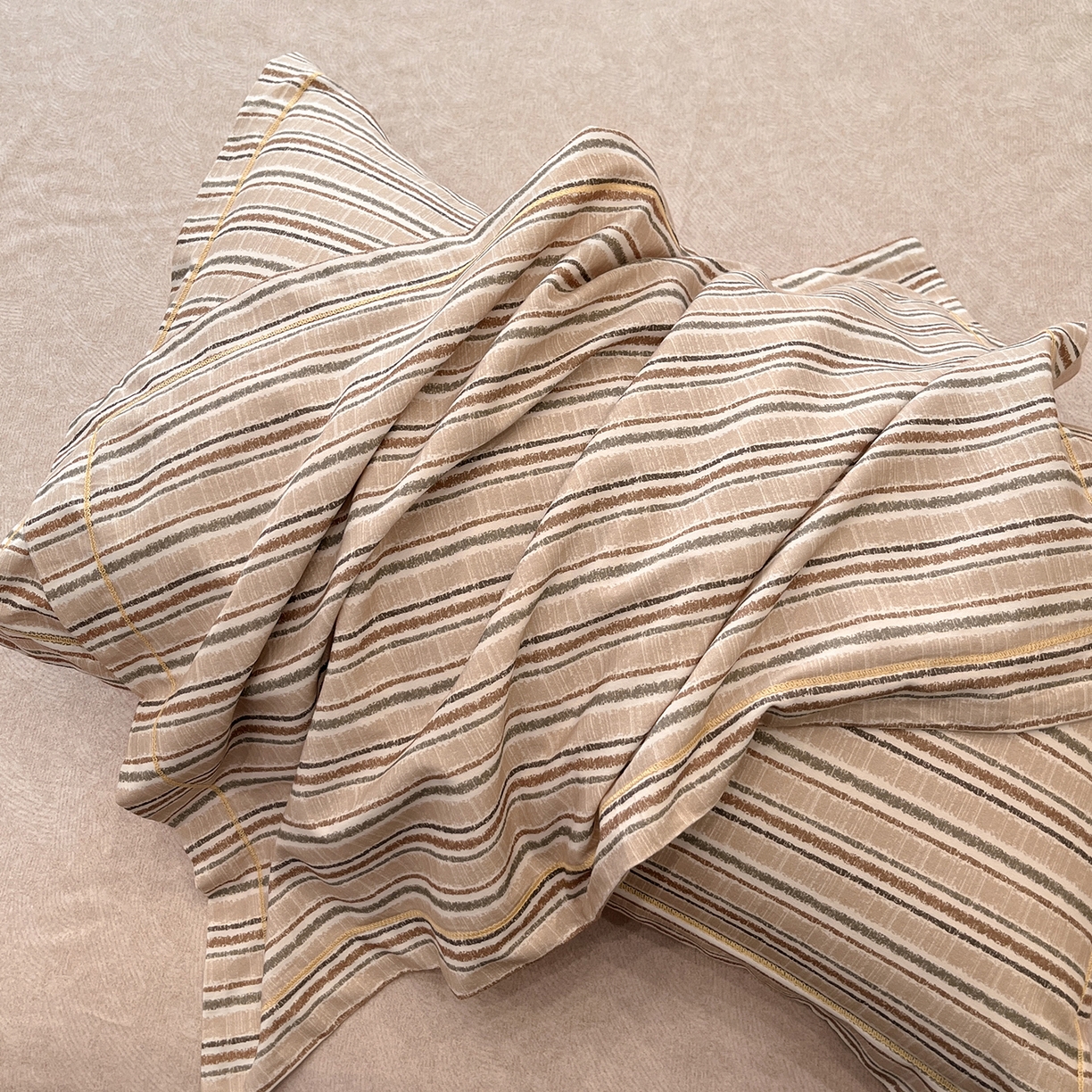 91家纺网 家纺一手货源 找家纺 简如 2025新款100%全棉纯棉磨毛四件套（有买家秀） 佩洛西-棕