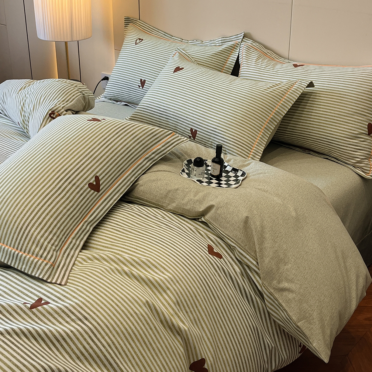 91家纺网 家纺一手货源 找家纺 简如 2025新款100%全棉纯棉磨毛四件套（有买家秀） 心愿条-黄