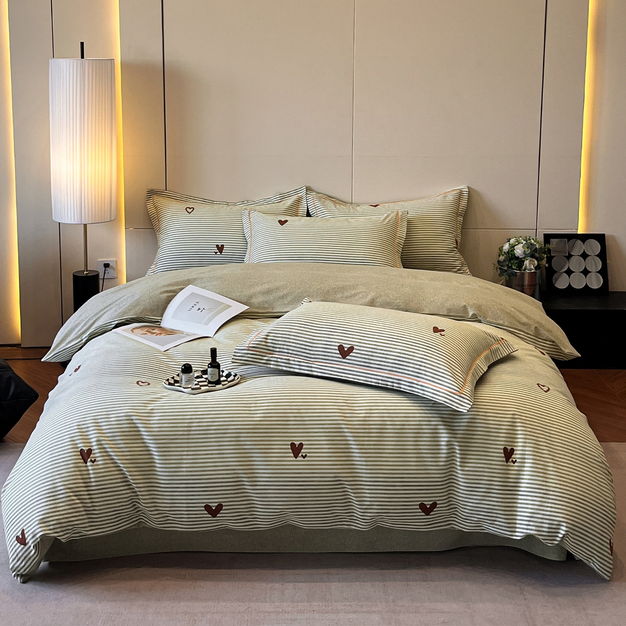 91家纺网 家纺一手货源 找家纺 简如 2025新款100%全棉纯棉磨毛四件套（有买家秀） 心愿条-黄