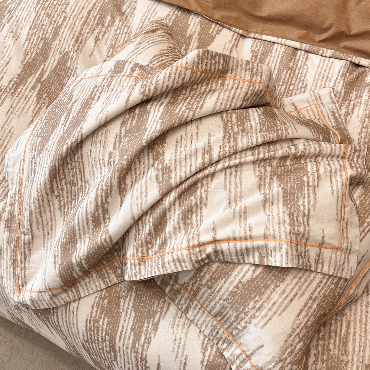 91家纺网 家纺一手货源 找家纺 简如 2025新款100%全棉纯棉磨毛四件套（有买家秀） 星际-咖