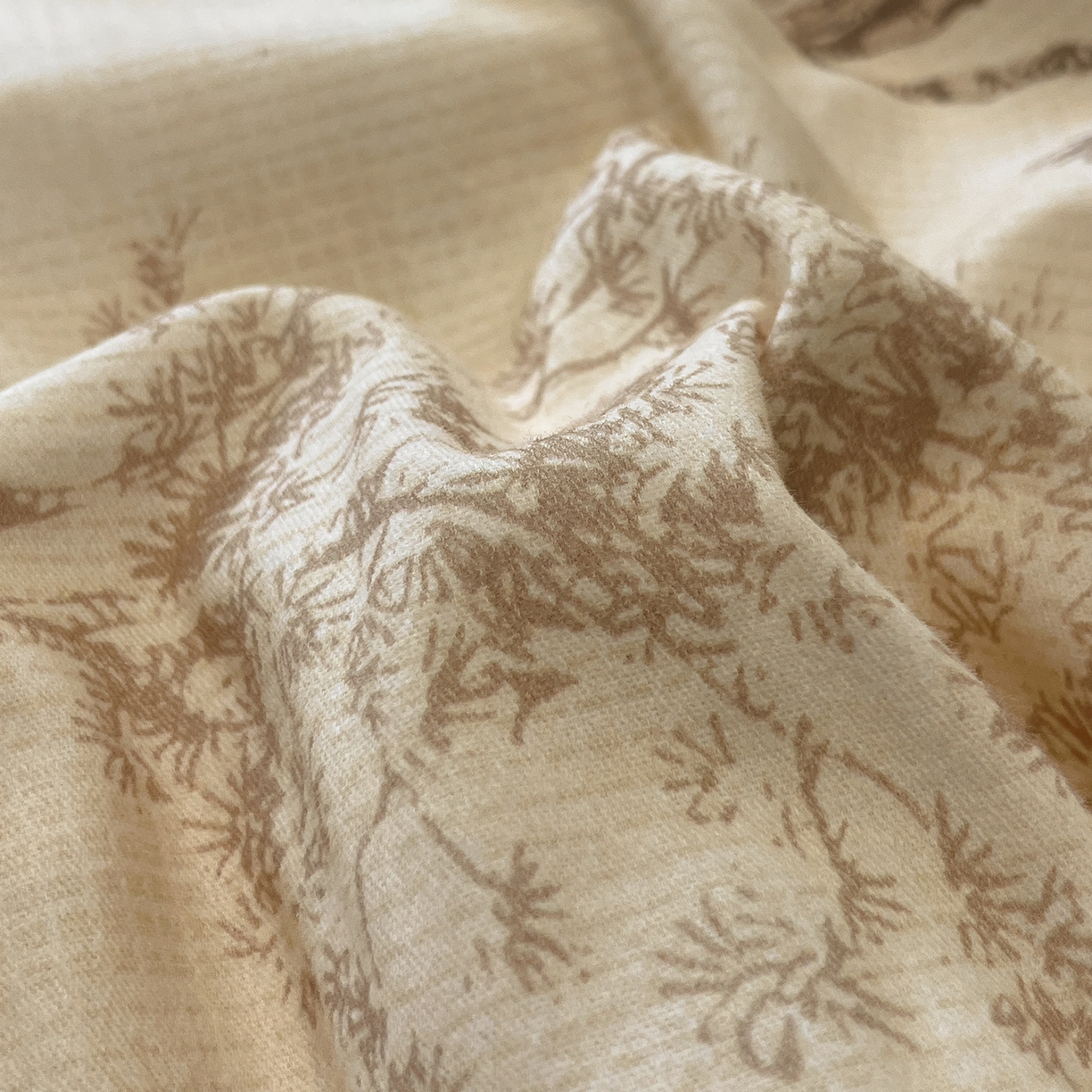 91家纺网 家纺一手货源 找家纺 简如 2025新款100%全棉纯棉磨毛四件套（有买家秀） 椰树-棕