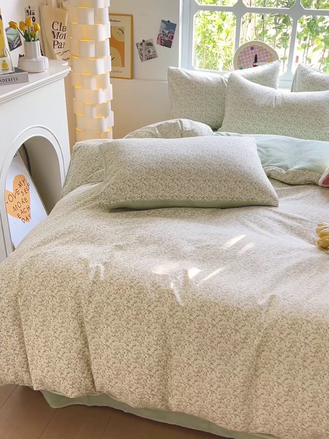 91家纺网 家纺一手货源 找家纺 捌月 2025新款棉加绒A版13372全棉B版高克重牛奶绒四件套直播新品 浅汐