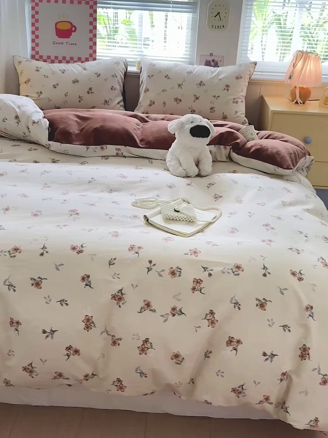 91家纺网 家纺一手货源 找家纺 捌月 2025新款棉加绒A版13372全棉B版高克重牛奶绒四件套直播新品 秋韵