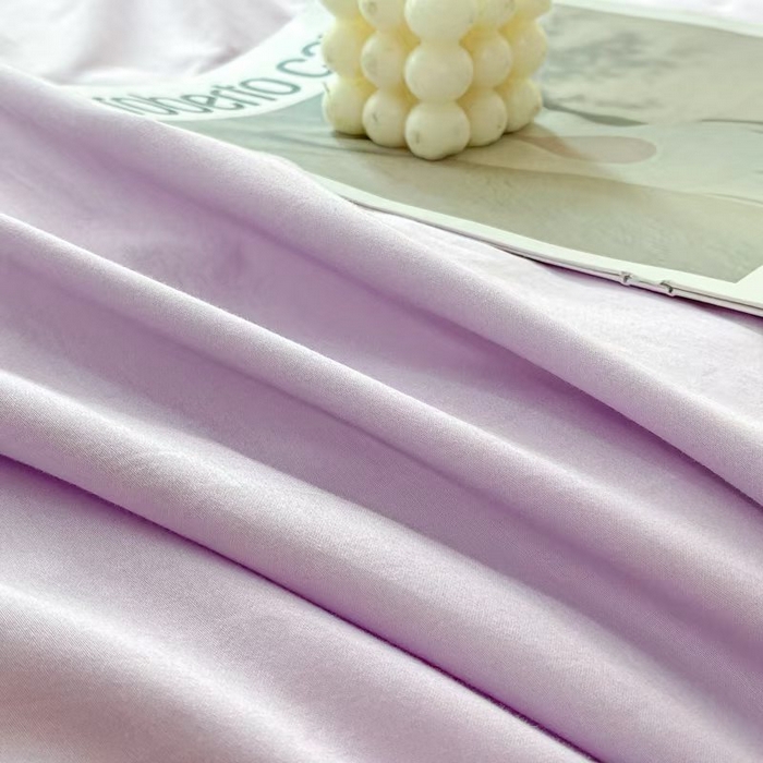 91家纺网 家纺一手货源 找家纺 （总）峻杨 2025新款纯棉被罩亲肤裸睡简约风韩系公主风床上用品亲肤透气可搭配同款颜色床盖枕套-漫纱同款