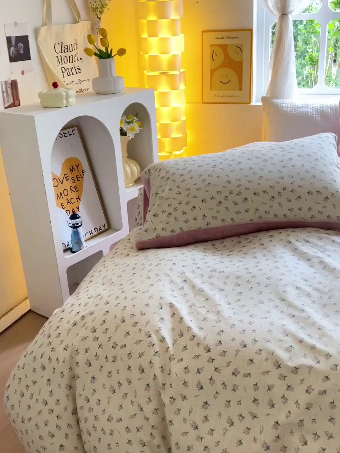 91家纺网 家纺一手货源 找家纺 捌月 2025新款棉加绒A版13372全棉B版高克重牛奶绒四件套直播新品 花西子