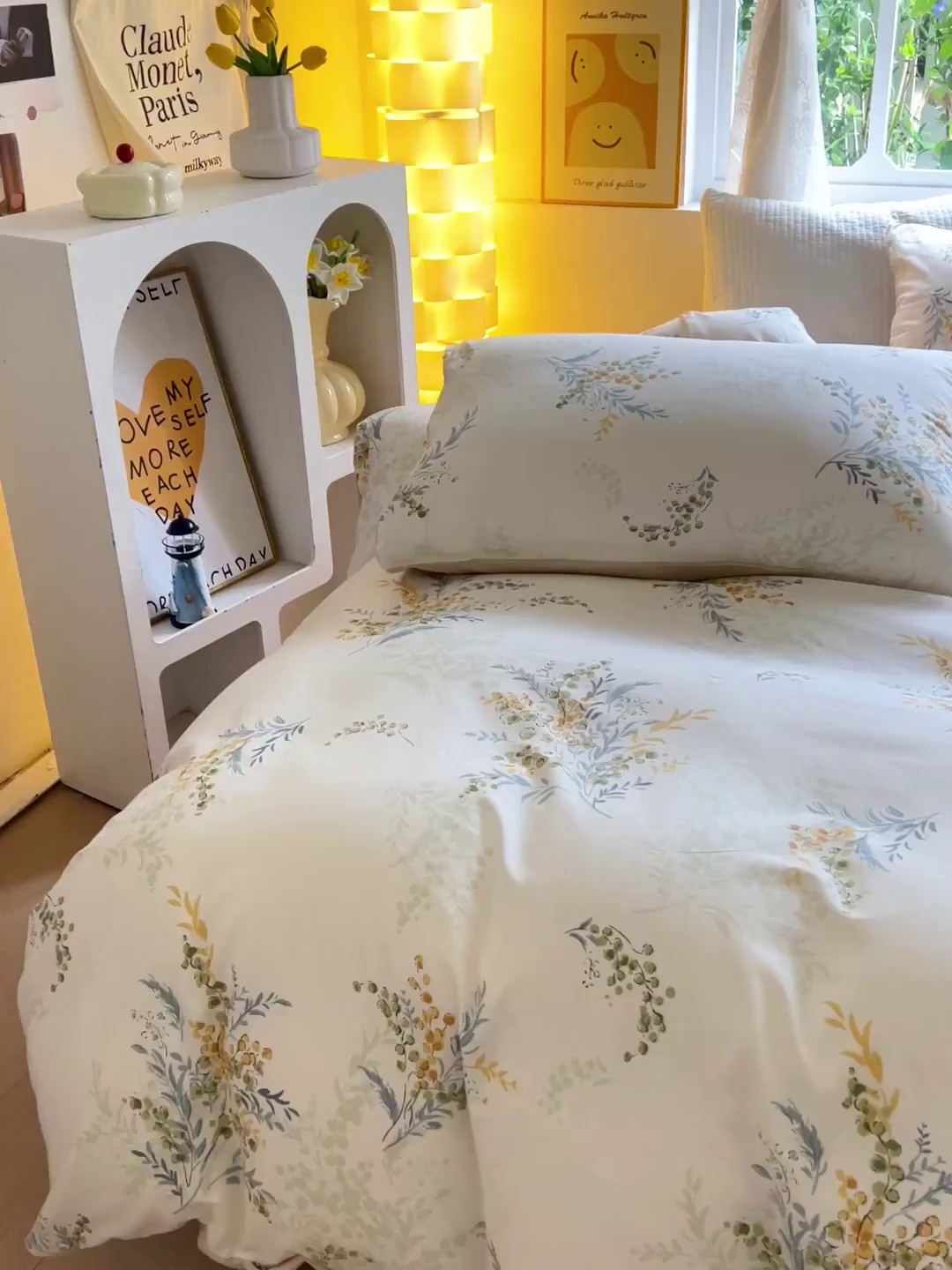 91家纺网 家纺一手货源 找家纺 捌月 2025新款棉加绒A版13372全棉B版高克重牛奶绒四件套直播新品 梦华录