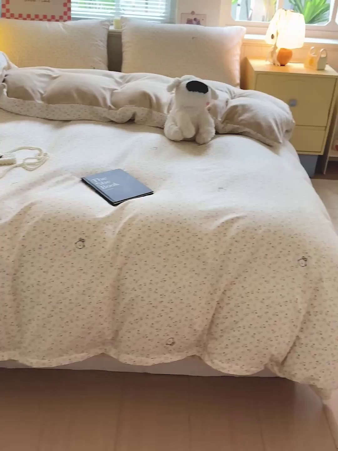 91家纺网 家纺一手货源 找家纺 捌月 2025新款棉加绒A版13372全棉B版高克重牛奶绒四件套直播新品 花花兔