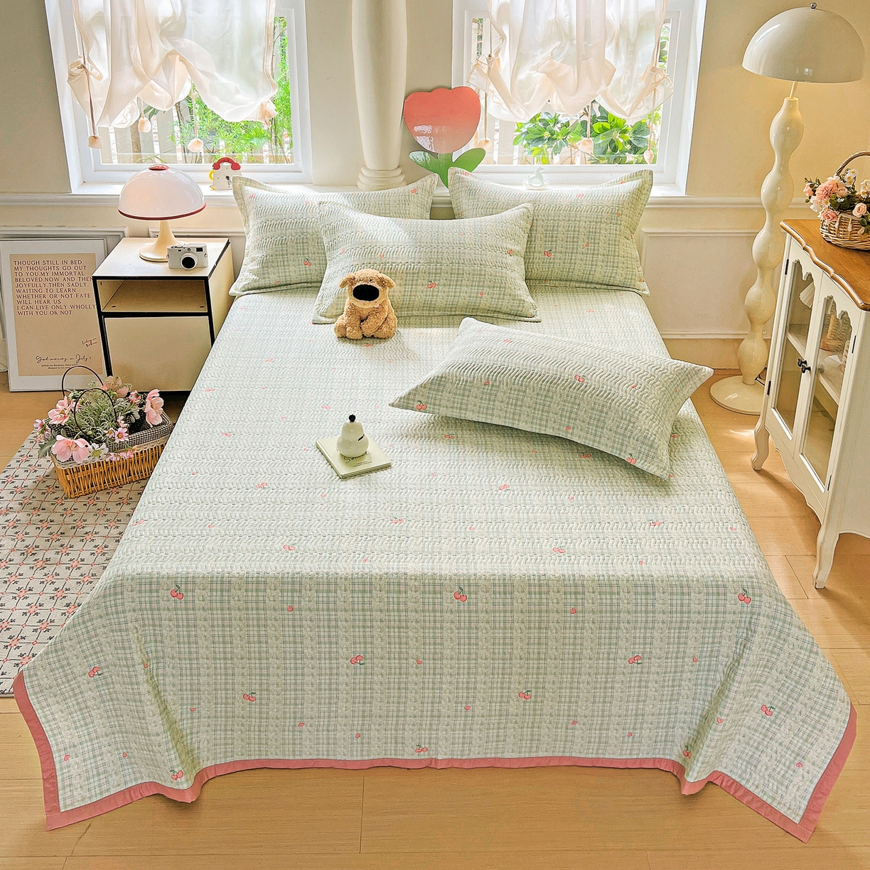 91家纺网 家纺一手货源 找家纺 （总）梦精灵2025新款40支13372印花全棉床盖软凉席夏被纯棉床单枕套四季通用