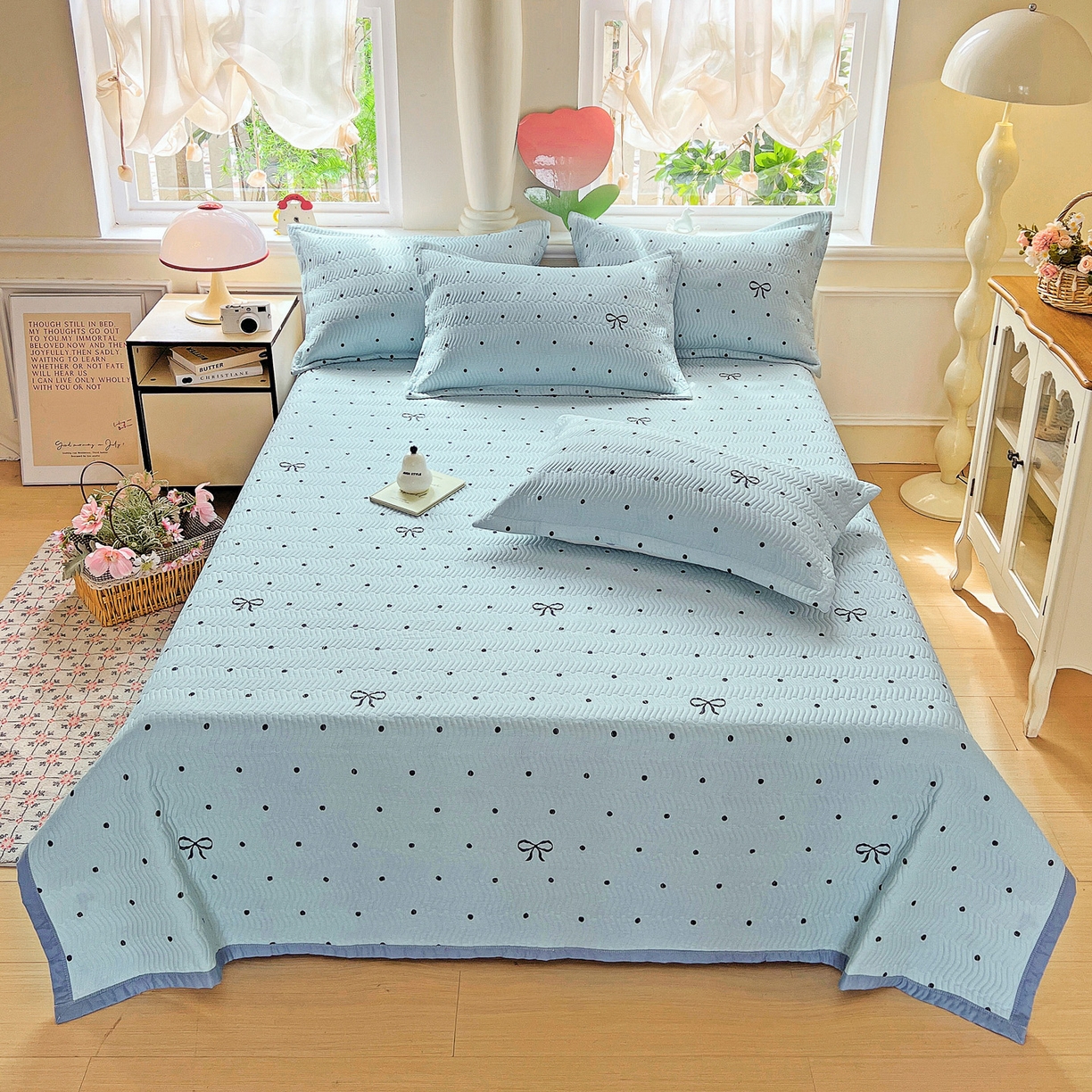 91家纺网 家纺一手货源 找家纺 （总）梦精灵2025新款40支13372印花全棉床盖软凉席夏被纯棉床单枕套四季通用