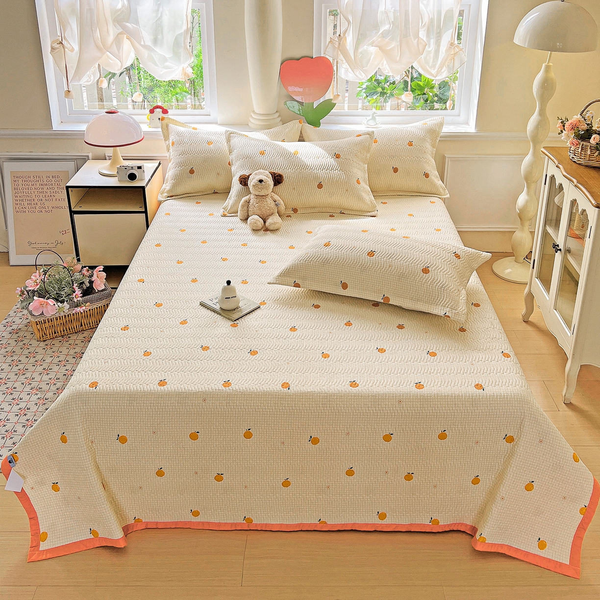 91家纺网 家纺一手货源 找家纺 （总）梦精灵2025新款40支13372印花全棉床盖软凉席夏被纯棉床单枕套四季通用