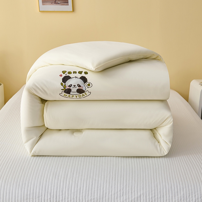 91家纺网 家纺一手货源 找家纺 （总）被多多被业 2025新款A类亲肤水洗棉羽丝棉被-熊猫系列