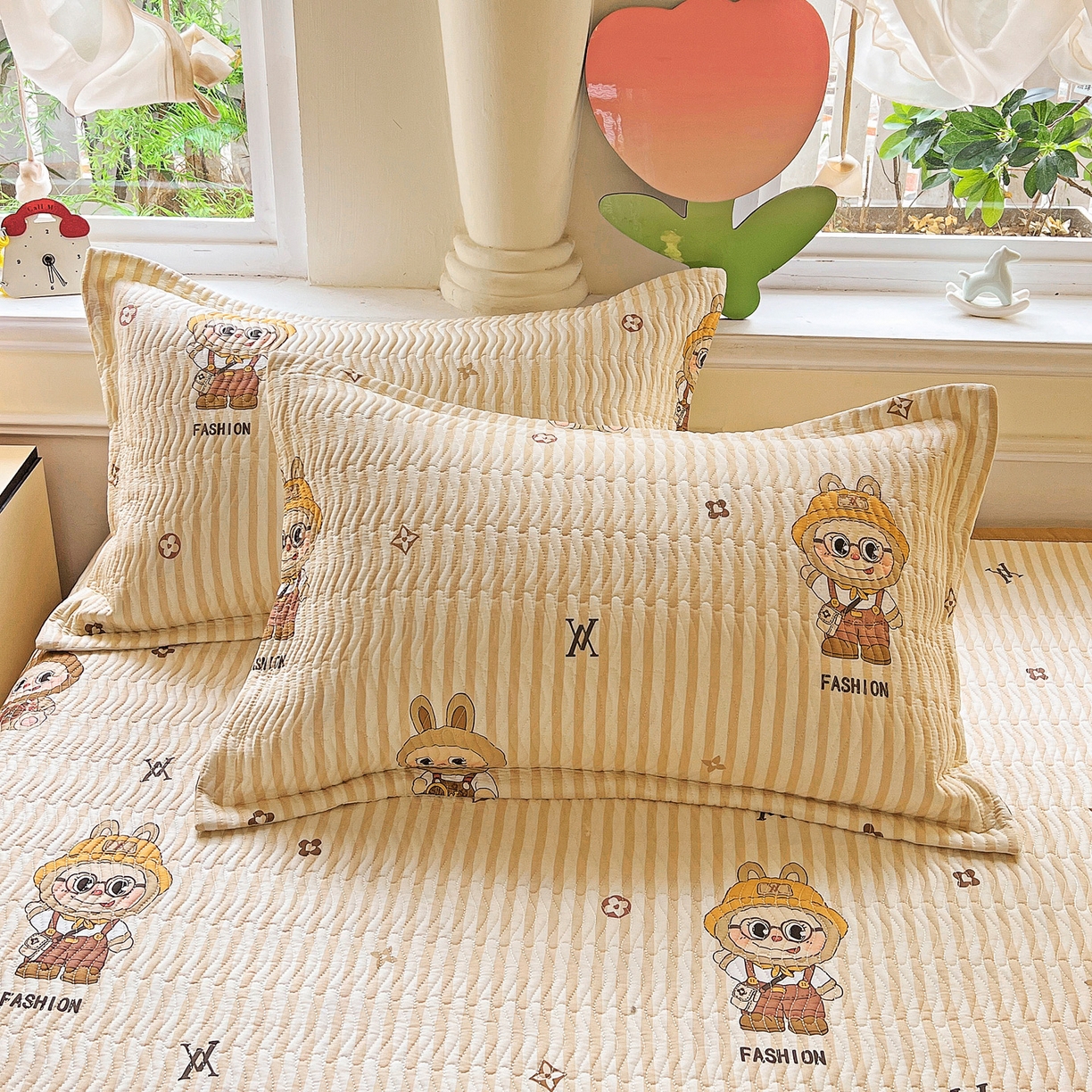 91家纺网 家纺一手货源 找家纺 梦精灵2025新款40支13372印花全棉床盖软凉席夏被纯棉床单枕套四季通用 潮牌咘咘