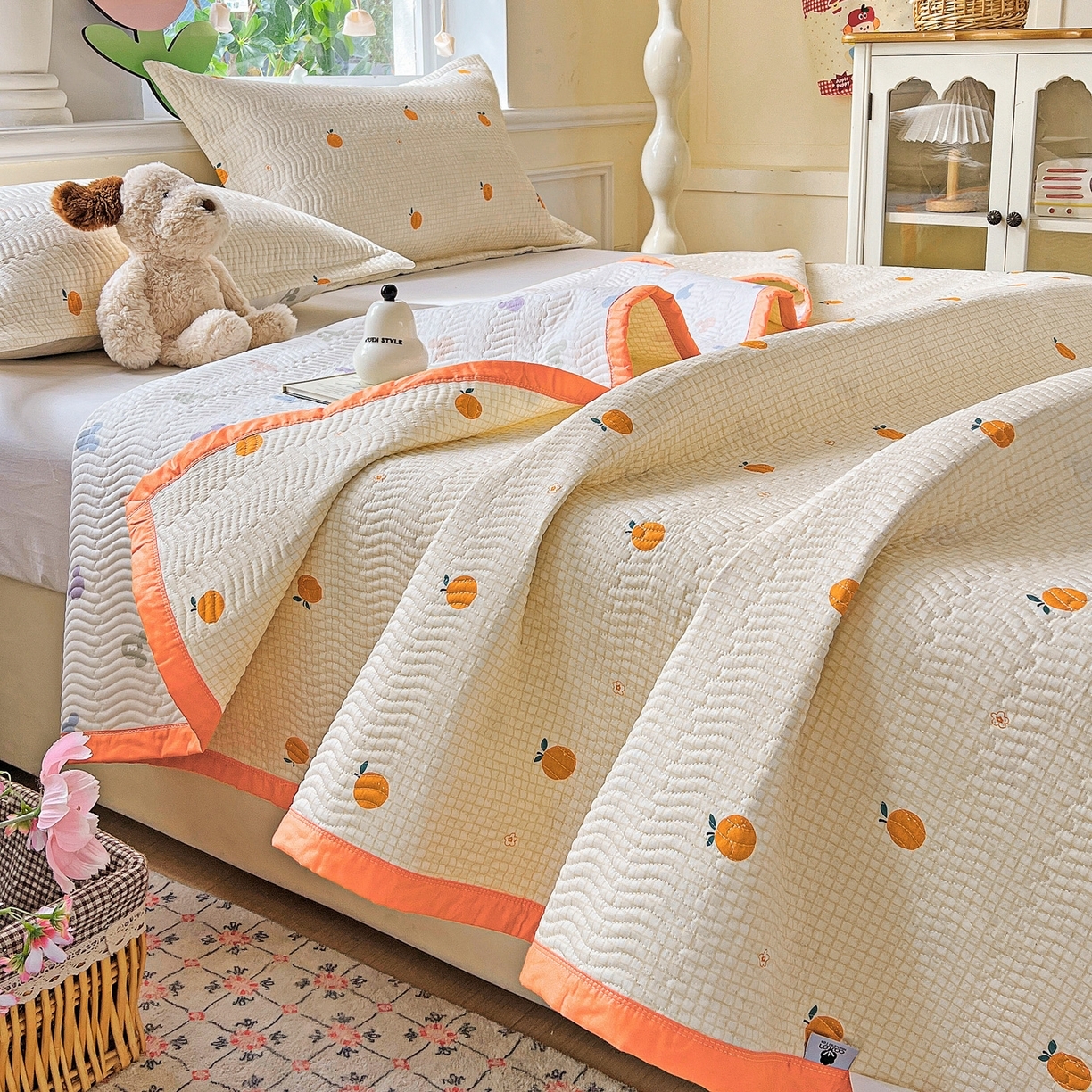 91家纺网 家纺一手货源 找家纺 （总）梦精灵2025新款40支13372印花全棉床盖软凉席夏被纯棉床单枕套四季通用