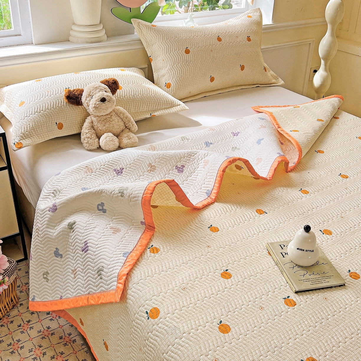 91家纺网 家纺一手货源 找家纺 （总）梦精灵2025新款40支13372印花全棉床盖软凉席夏被纯棉床单枕套四季通用