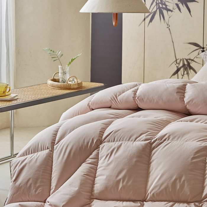 91家纺网 家纺一手货源 找家纺 （总）暖羽屋羽绒馆 2025新款人体工学被鹅绒丝被芯 羽绒被子春秋被  羽毛被 双人冬被