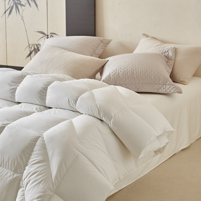 91家纺网 家纺一手货源 找家纺 暖羽屋羽绒馆 2025新款人体工学被鹅绒丝被芯 羽绒被子春秋被  羽毛被 双人冬被 白