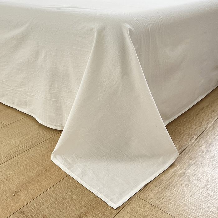 91家纺网 家纺一手货源 找家纺 琪格格纺织 2025新款纯棉华夫格极简宅寂风四件套 华夫格-本白