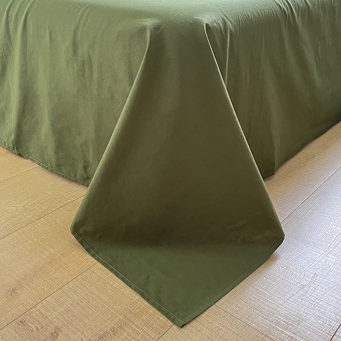 91家纺网 家纺一手货源 找家纺 琪格格纺织 2025新款纯棉华夫格极简宅寂风四件套 华夫格-橄榄绿