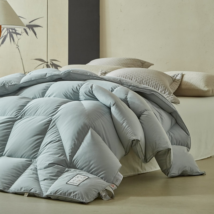 91家纺网 家纺一手货源 找家纺 暖羽屋羽绒馆 2025新款人体工学被鹅绒丝被芯 羽绒被子春秋被  羽毛被 双人冬被 兰