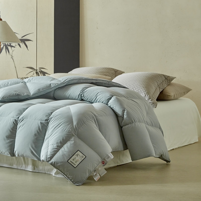 91家纺网 家纺一手货源 找家纺 暖羽屋羽绒馆 2025新款人体工学被鹅绒丝被芯 羽绒被子春秋被  羽毛被 双人冬被 兰