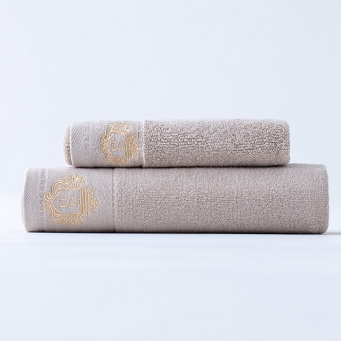 91家纺网 家纺一手货源 找家纺 彩虹毛巾 2025新款全棉B类纯棉毛巾S标毛巾浴巾系列 S标浅灰套装 通用