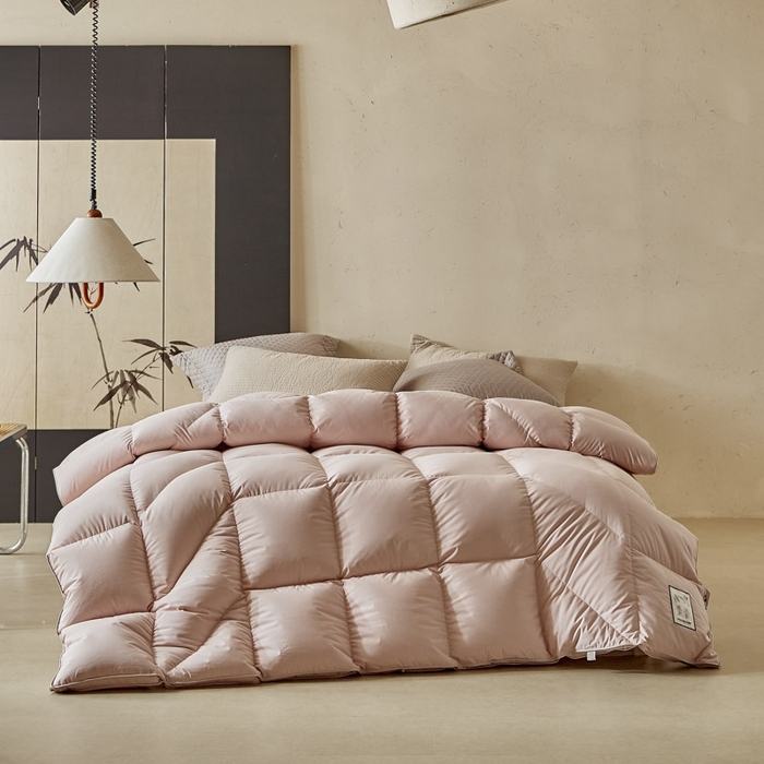 91家纺网 家纺一手货源 找家纺 暖羽屋羽绒馆 2025新款人体工学被鹅绒丝被芯 羽绒被子春秋被  羽毛被 双人冬被 玉