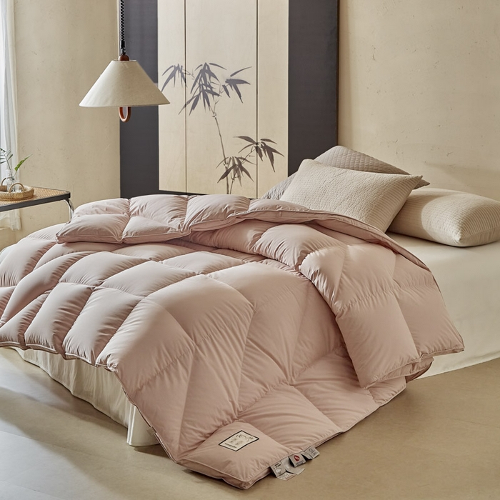 91家纺网 家纺一手货源 找家纺 暖羽屋羽绒馆 2025新款人体工学被鹅绒丝被芯 羽绒被子春秋被  羽毛被 双人冬被 玉