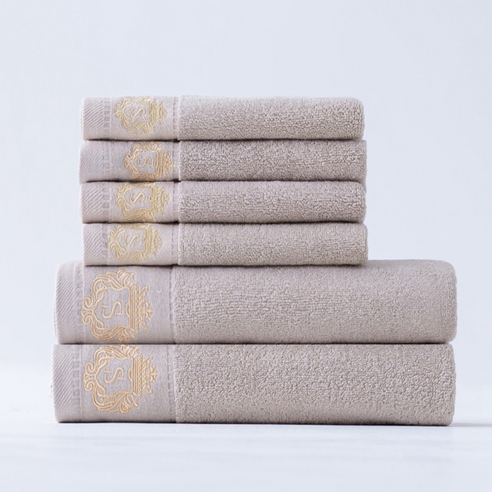 彩虹毛巾 2025新款全棉B类纯棉毛巾S标毛巾浴巾系列 S标浅灰2条浴巾4条毛巾 通用