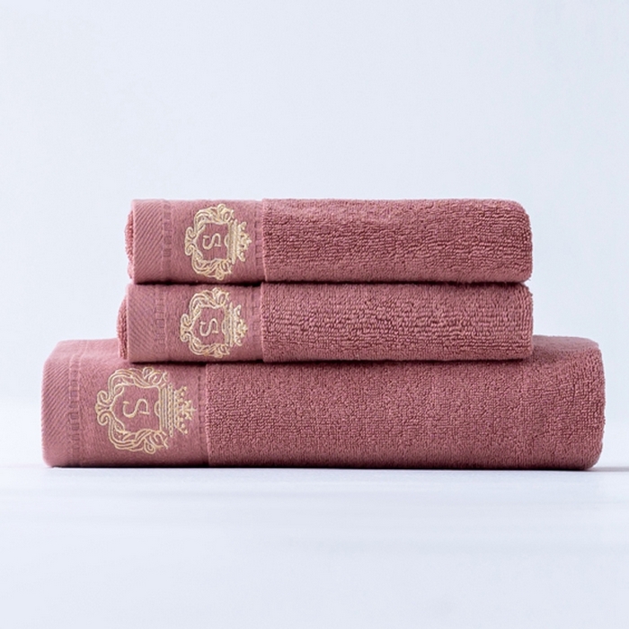 91家纺网 家纺一手货源 找家纺 彩虹毛巾 2025新款全棉B类纯棉毛巾S标毛巾浴巾系列 S标雅粉套装 通用